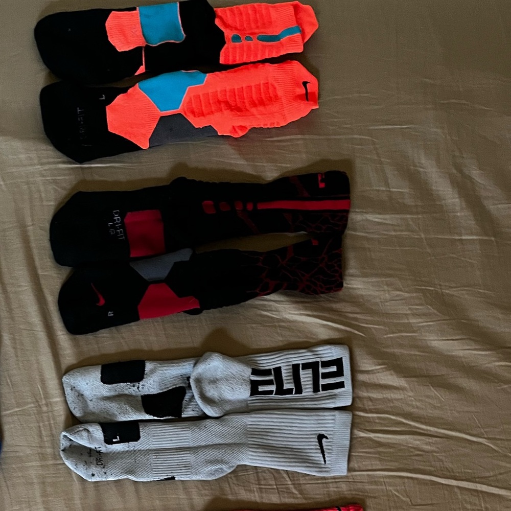 Nike elite and Lebron athletic socks.